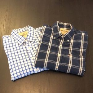 2 Hollister Mens Button Down Shirts
